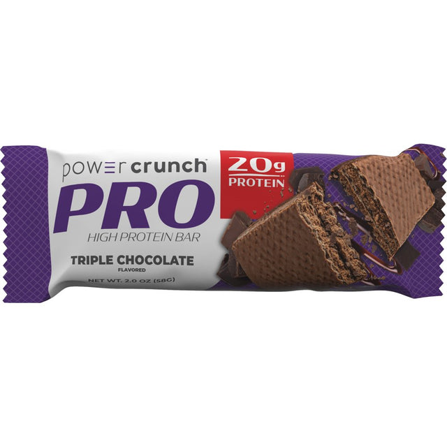 Power Crunch PRO Triple Chocolate High Protein Bar, 20G Protein, 2 Oz, 4 Ct