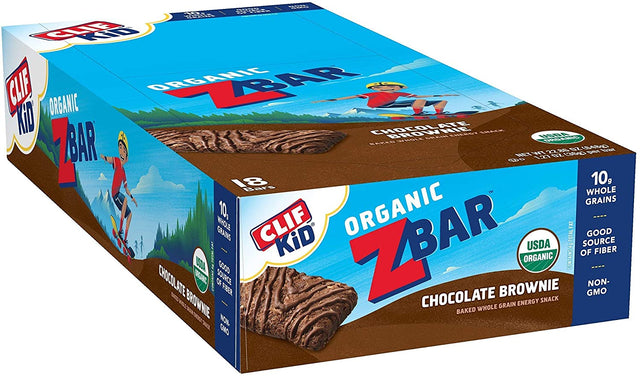 CLIF Organic Z Bar Chocolate Brownie 18 Count (Pack of 1)