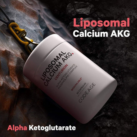 Codeage Liposomal Calcium AKG Capsules, Pure Alpha Ketoglutarate Supplement, Phospholipids, 60 Ct