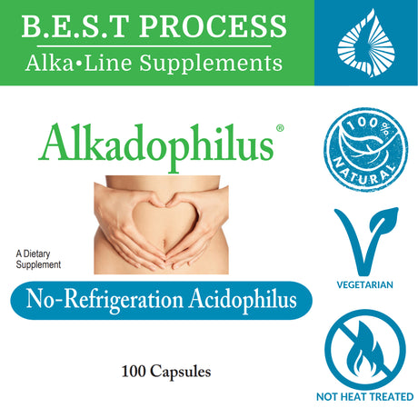 Alkadophilus — Morter Healthsystem Best Process Alkaline — No Refrigeration Probiotic & Prebiotic Digestive Supplement — 1.5 Billion CFU of Good Bacteria & Beetroot — Boosts Digestion, Mood & Vitality