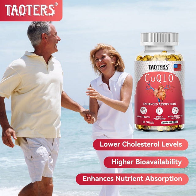 TAOTERS Coq10 Supplement - Supports Healthy Blood Pressure, Enhances Liver Function, and Supports Heart Health