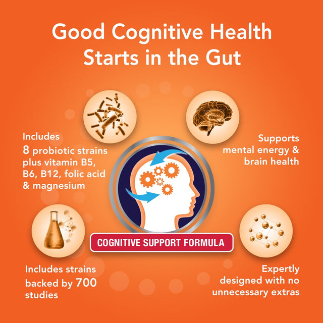 Bio360 Probiotics Cognitive Support Formula, Daily Probiotic for Brain Health & Mental Energy, 30 Ct