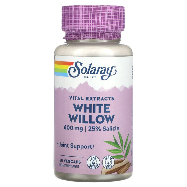 Solaray - White Willow Bark Extract 600 Mg. - 60 Vegetarian Capsules