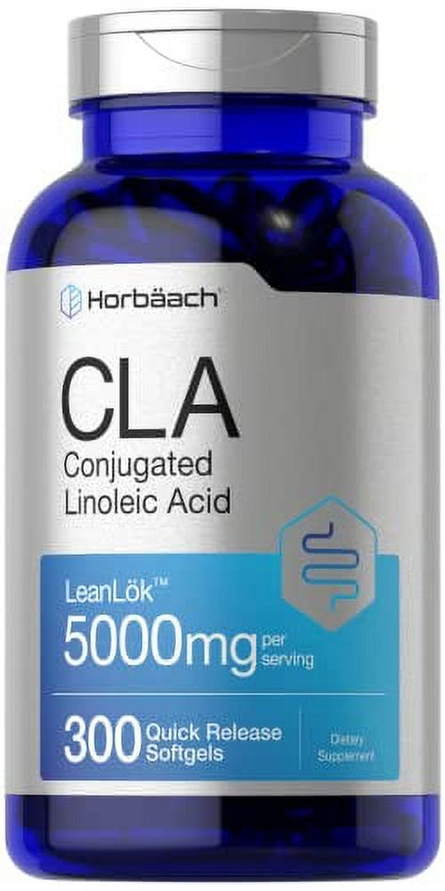 CLA Supplement | 300 Softgel Pills | Maximum Potency | Conjugated Lineolic Acid from Safflower Oil | Non-Gmo, Gluten Free | by Horbaach | Packaging May Vary