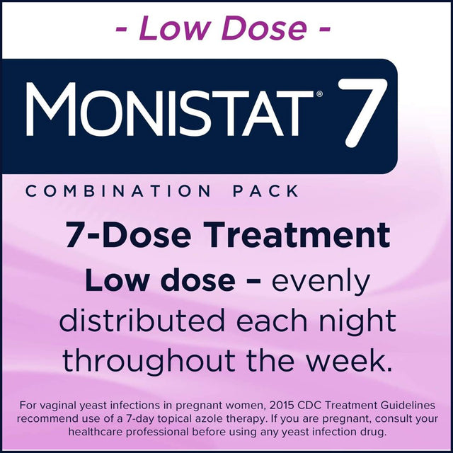 Monistat 7 Day Yeast Infection Treatment, 7 Disposable Miconazole Cream Tubes & External Itch Cream