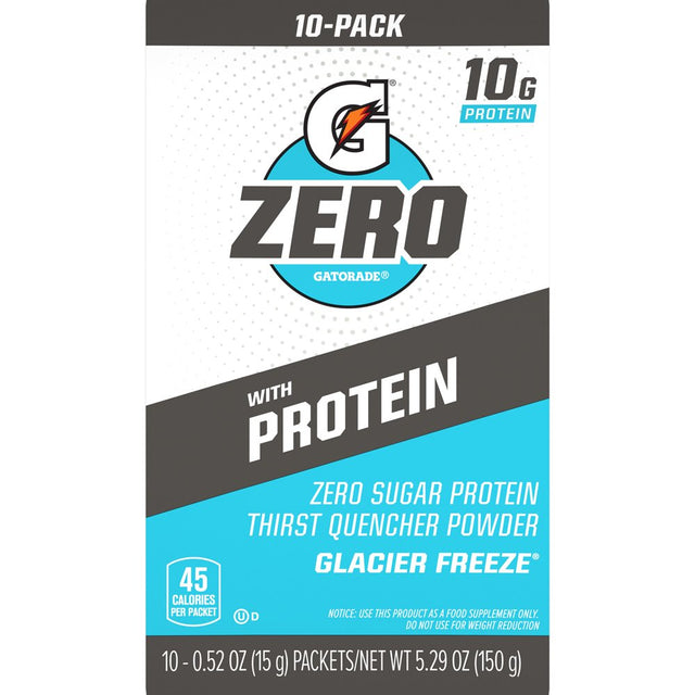 Gatorade Zero Protein Powder Glacier Freeze 0.1 Oz, 10 Count