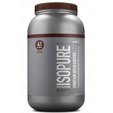 Isopure, Protein with Coffee, Espresso, 3 Lb, 41 Servings