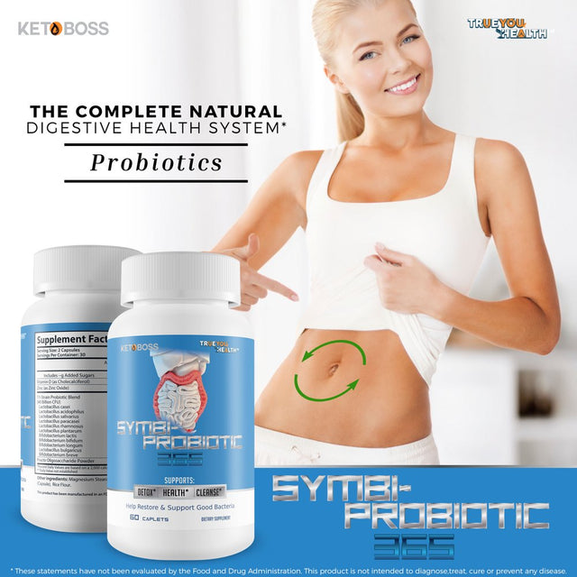 Symbi-Probiotic 365 Keto Probiotic Health Support - Probiotic Life Energy & Gut Support - Health Starts in the Gut - Healthy Symbiotic 365 Daily Probiotic - Inspired by Dr Sebi Products