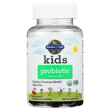 Garden of Life Kids Probiotic, Cherry, 3 Billion CFU, 30 Vegetarian Gummies