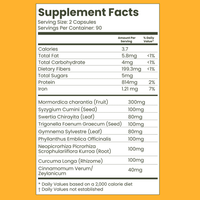 Curalin Blood Sugar Support Supplement - Promotes Healthy Glucose Levels Already in the Normal Range - Clinically Tested, Effective, and 100% Natural - 180 Capsules - 30 Day Supply