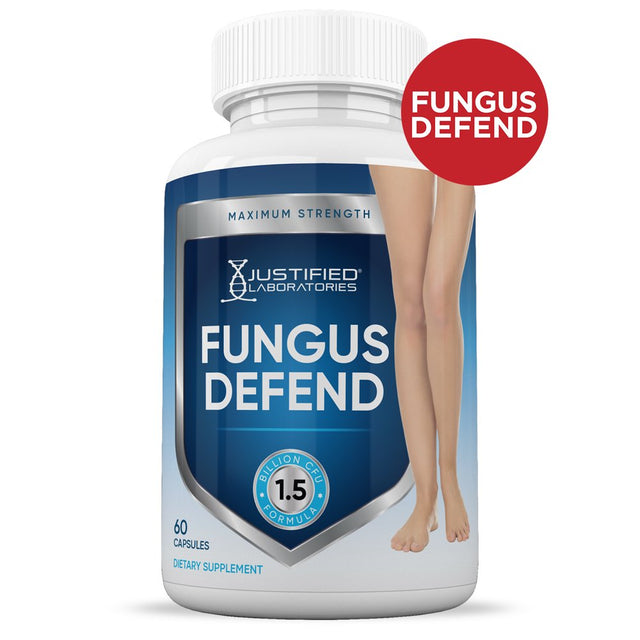 (5 Pack) Justified Laboratories Fungus Defend Probiotic 1.5 Billion CFU Supplement 300 Capsules