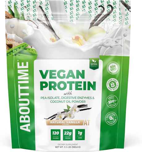 About Time Vegan Protein Supplement, Vanilla, 2 Pound