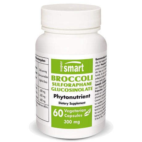 Supersmart - Broccoli Sulforaphane Supplement 600 Mg per Day (Broccoli Sprouts) - Liver Health - Immune Support | Non-Gmo & Gluten Free - 60 Vegetarian Capsules