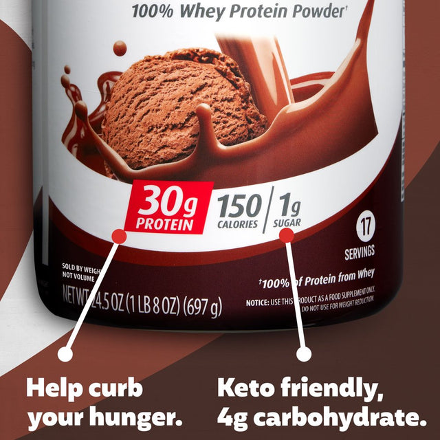 Premier Protein 100% Whey Protein Powder, Chocolate Milkshake, 30G Protein, 24.5 Oz, 1.5 Lb