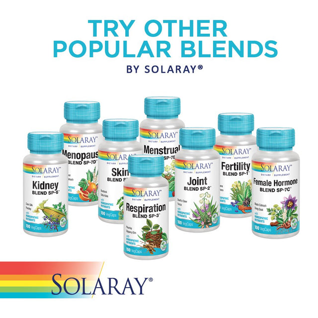 Solaray Memory Blend SP-30 | Herbal Blend W/ Cell Salt Nutrients to Help Support Memory, Concentrate & Focus | Non-Gmo, Vegan | 50 Servings | 100 Vegcaps