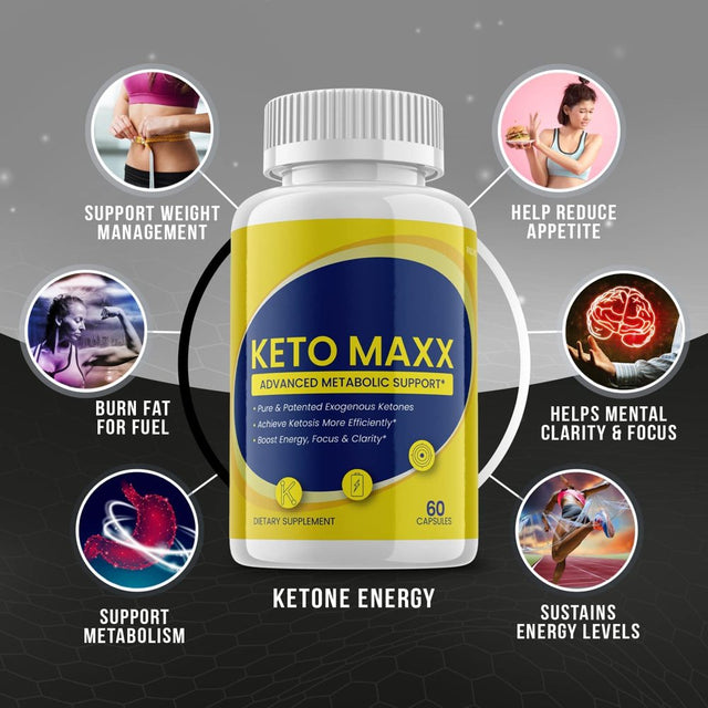 Keto Maxx Pills, Advanced Ketogenic Formula (60 Capsules)