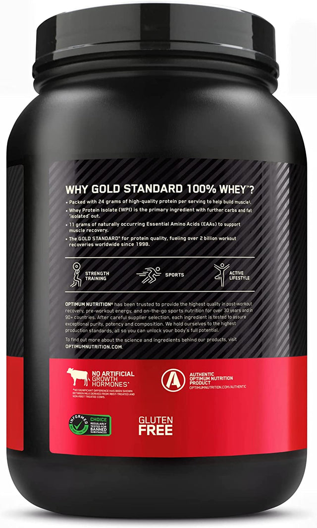 Optimum Nutrition Gold Standard 100% Whey Protein Powder, Double Rich Chocolate, 2 Pound (Packaging May Vary)