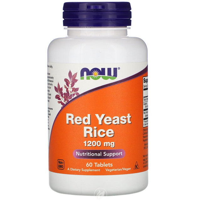 Now Red Yeast Rice Extract 1200Mg 60 Tabs, Pack of 2