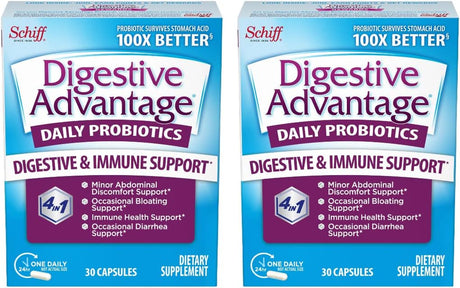 Digestive Advantage Daily Probiotic, 30 Capsules (Pack of 2)