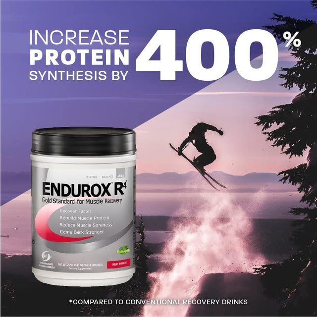 Pacifichealth Endurox R4, Post Workout Recovery Drink Mix with Protein, Carbs, Electrolytes and Antioxidants for Superior Muscle Recovery, Net Wt. 4.56 Lb, 28 Serving (Tangy Orange)