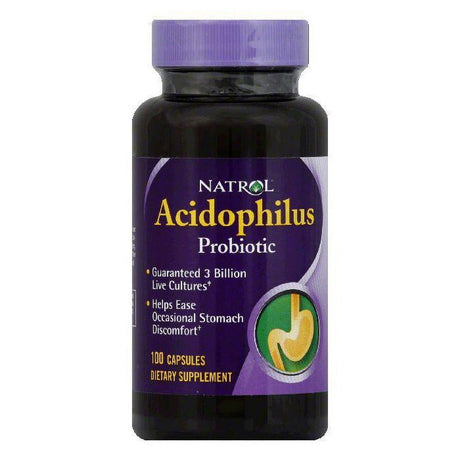 Natrol Acidophilus, 100 CP (Pack of 3)