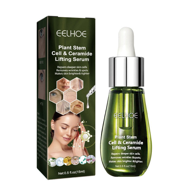 Plant Stem Cell Ceramide Raise Serum Collagen Protein Enhanced Anti-Aging anti Wrinkle Serum Youth Renewal Peptide Serum Skin Care 15Ml