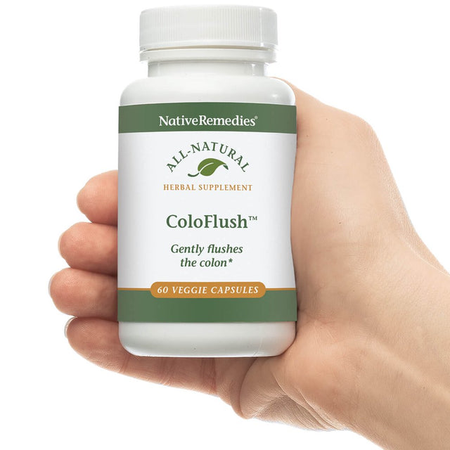 Nativeremedies Coloflush - All Natural Herbal Supplement for Gentle Flushing of the Colon - Supports Healthy Functioning of the Digestive System - 60 Veggie Caps