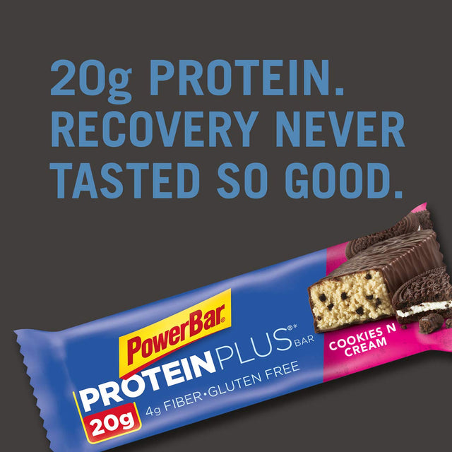 Powerbar Protein plus Bar, Cookies & Cream, 2.15 Ounce (Pack of 15)