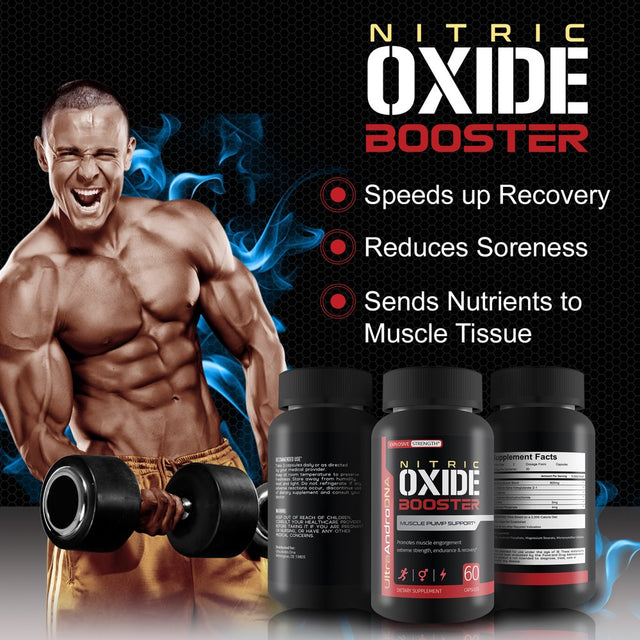 Nitric Oxide Booster - Ultra Andro Dna Muscle Pump Support - Increase Blood Flow - Expand Muscles - Improve Nutrient Delivery - Pre Workout Support - 30 Servings