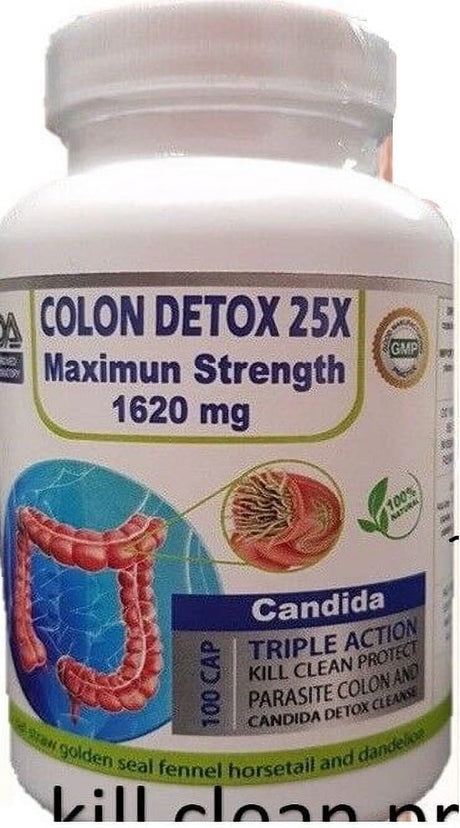 Detox Colon & Body Cleanse Maximum Strength Cleansing Diet Weight Loss -100 Capsule