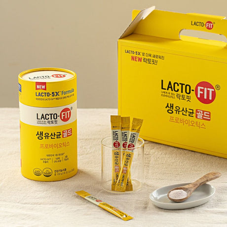 CKD Healthcare Lacto-Fit Gold 3 Pack Gift Set(2,000Mg X 150 Sticks) Synbiotics Good for Gut Health 1Billion CFU Probiotics & Prebiotics Supplement Gift Set 종근당 락토핏 골드 생유산균 골드 프로바이오틱스 선물세트