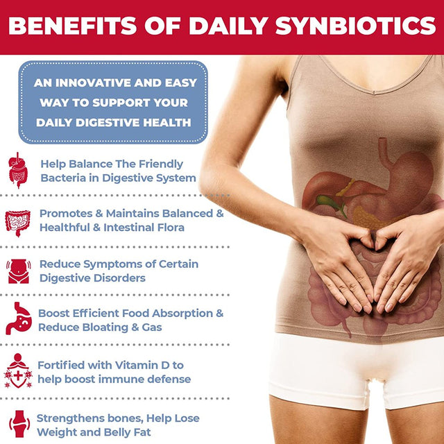 Bifolacto Daily Synbiotics (Probiotics and Prebiotics Mix) for Women, Men, and Kids, 30 Single-Serve Packets