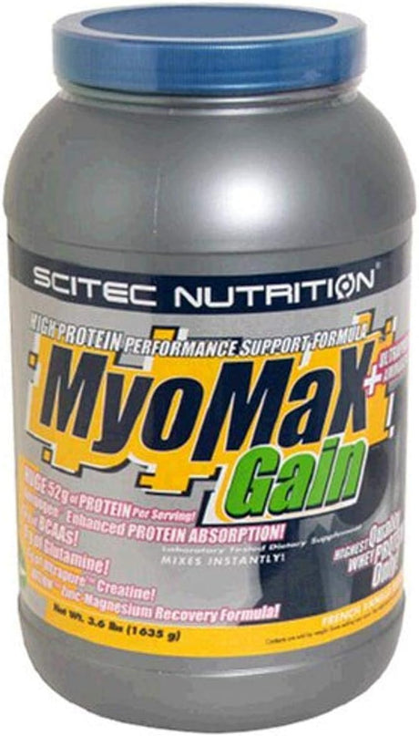 Scitec Nutrition Myomax Gain High Protein Performance Support Formula, French Vanilla, 57.6 Ounces