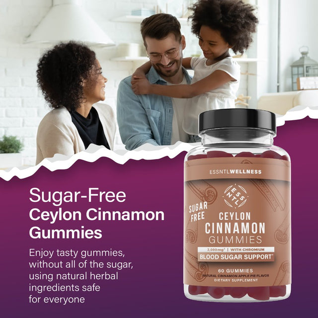 Ceylon Cinnamon Sugar Free Gummies, (120Ct 2,000Mg/Serving) Joint Support, Healthy Blood Sugar Support, Antioxidant & anti Inflammatory, Delicious Sugar Free Apple Pie Gummies, Vegan and Gluten Free