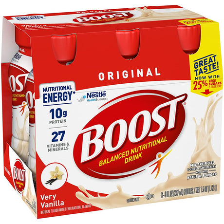 Boost Original Complete Nutritional Drink, Vanilla Delight, 8 Oz, 6-CT (Pack of 1)