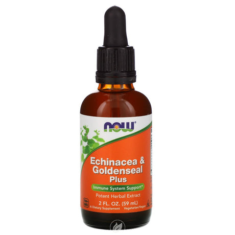 Now Foods Echinacea and Goldenseal plus - 2 Oz., Pack of 2