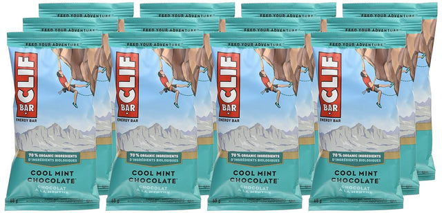 CLIF Cool Mint Chocolate Bar 12 Count, 2.4 OZ