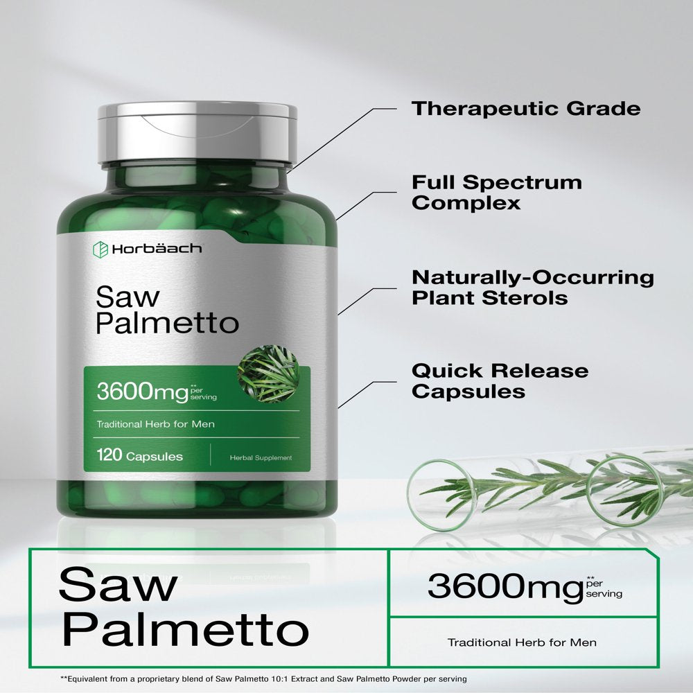 Saw Palmetto Extract | 3600Mg | 120 Capsules | by Horbaach – Nutricity ...