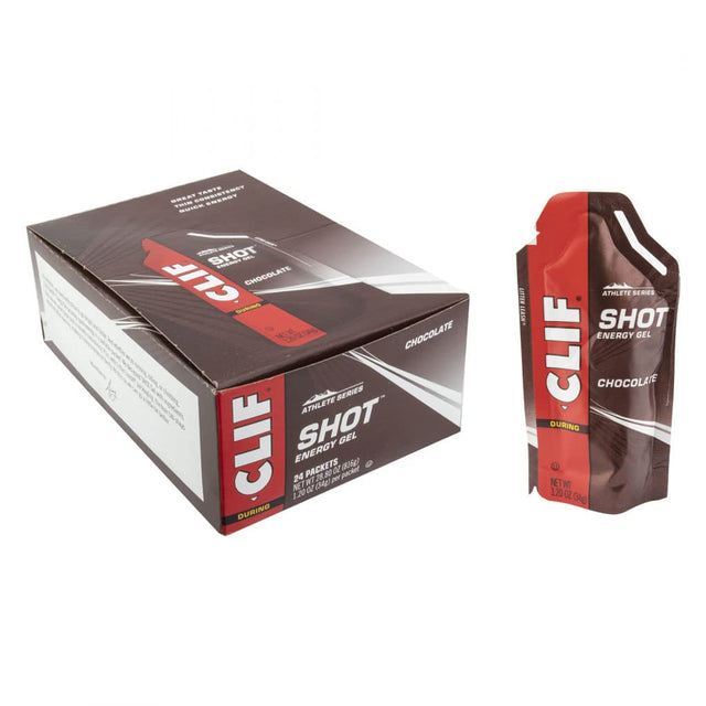 Clif Shot Chocolate Bar, 10 Count, 100 Calories, 4G Carbs, 1G Protein