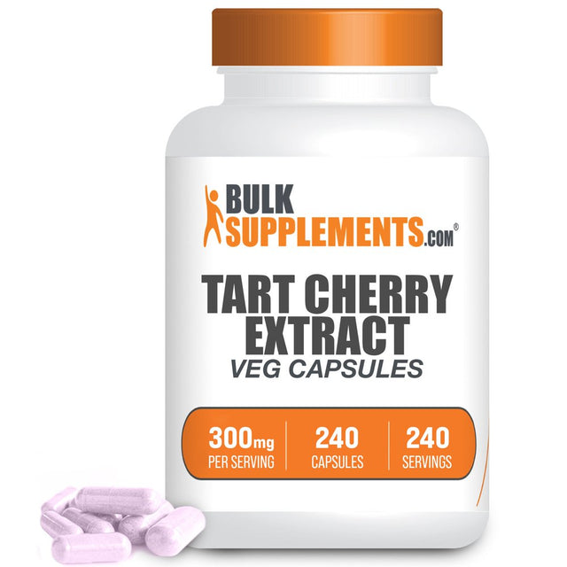 Bulksupplements.Com Tart Cherry Extract Capsules, 300Mg - Heart, Immune, and Vision Support (240 Veg Caps - 240 Serv)