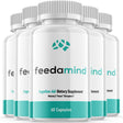 (5 Pack) Feedamind - Brain Boost Supplement - Dietary Supplement for Focus, Memory, Clarity, & Energy - Advanced Cognitive Support Formula for Maximum Strength - 300 Capsules