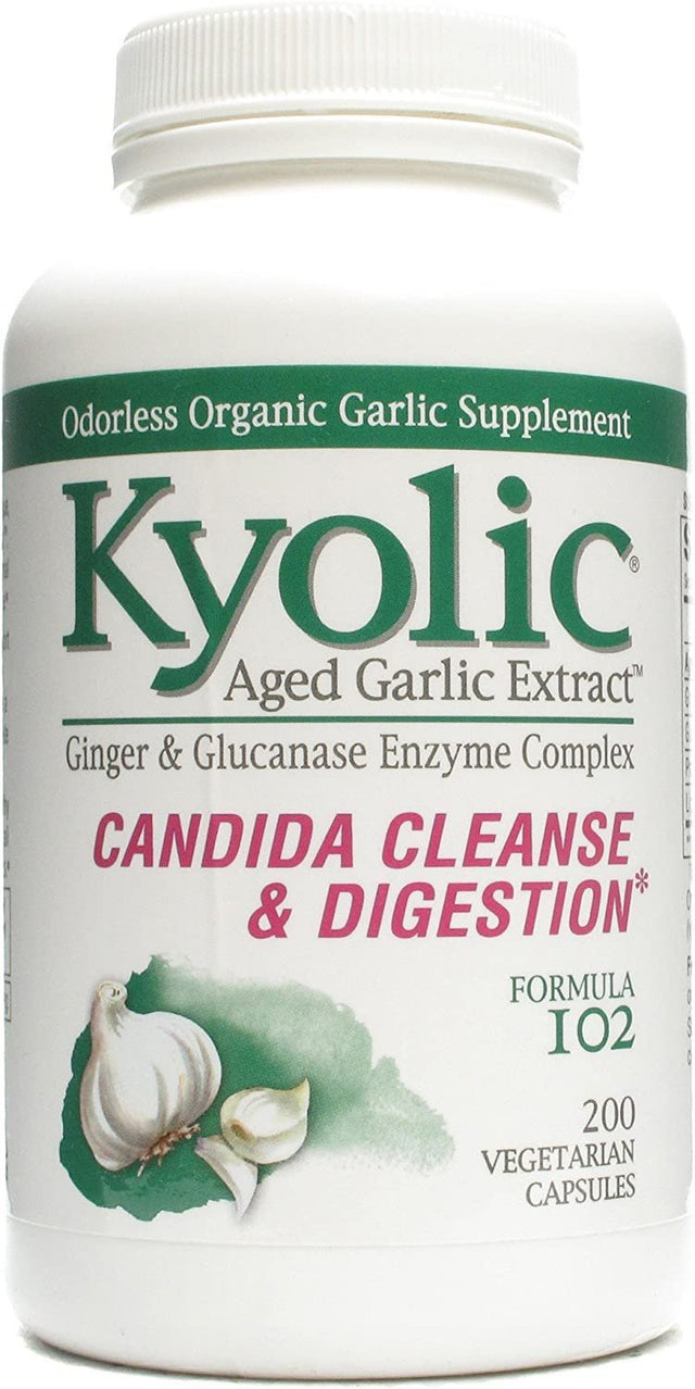 Kyolic, Garlic 102 with Enzymes, 200 Veg Capsules