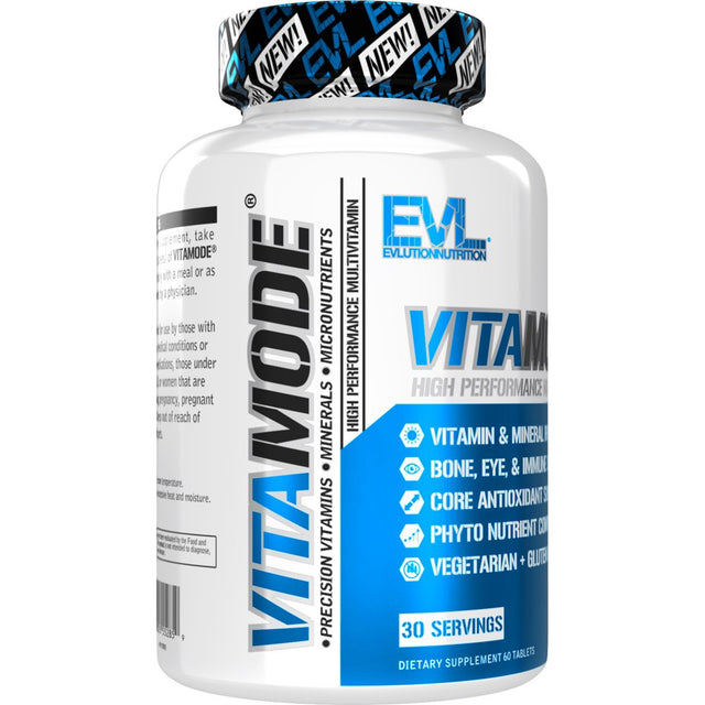 High Performance Multivitamins for Men for Immune Defense, Energy & Brain Health - Evlution Nutrition Vitamode Men'S Multivitamin 60Ct Tablets