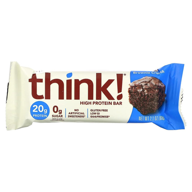 Thinkthin Protein Bars Brownie Crunch, 2.1 Oz, 10 Pk