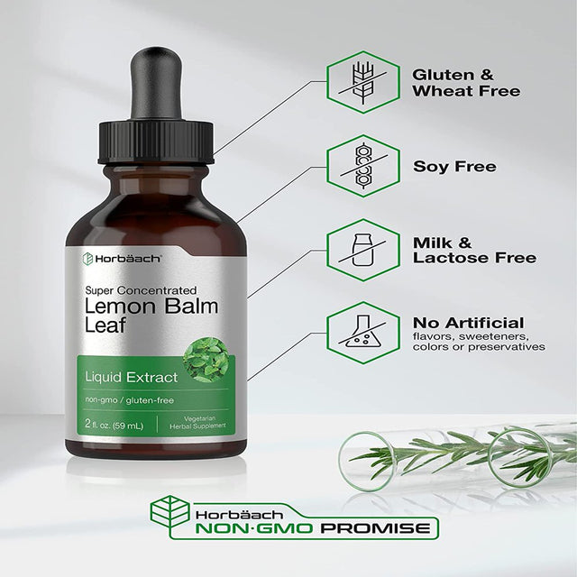 Lemon Balm Leaf Liquid Extract | 2 Oz | Vegetarian | by Horbaach