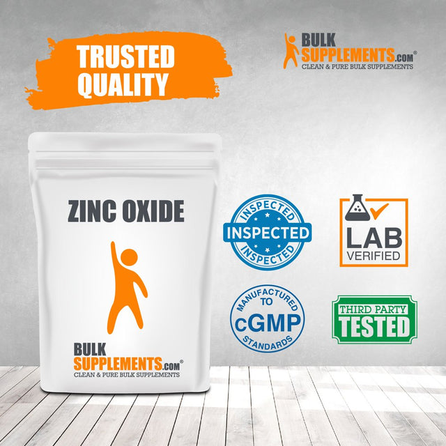 Bulksupplements.Com Zinc Oxide Powder - Natural Zinc Oxide - Face Clear Zinc Oxide - Pure Zinc - Zinc Powder (500 Grams)