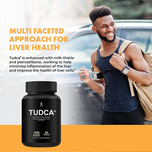 TUDCA+ 1000Mg (Tauroursodeoxycholic Acid) - Third Party Tested - Liver Support Supplement, 1000Mg per Serving, Liver Health Aid for Detox and Cleanse - TUDCA+ Proprietary Blend - by Humanx