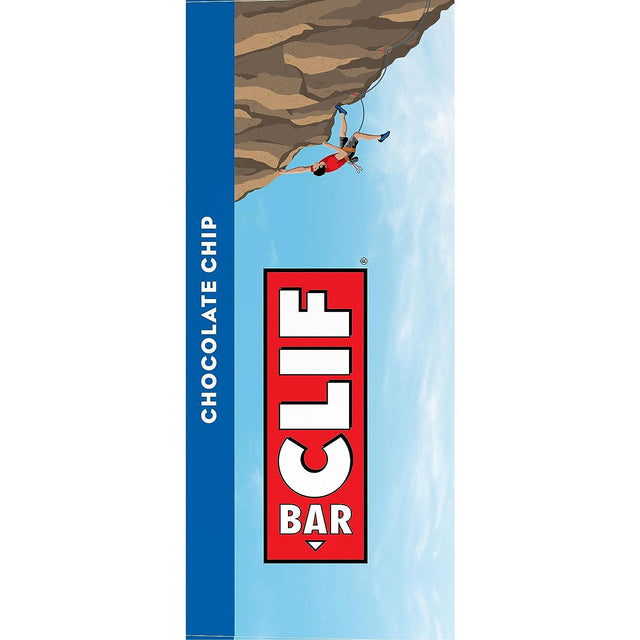 CLIF BAR - Chocolate Chip - Made with Organic Oats - 10G Protein - Non-Gmo - Plant Based - Energy Bars - 2.4 Oz. (12 Pack)