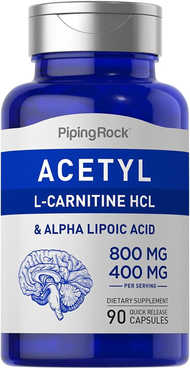 Piping Rock Acetyl L Carnitine and Alpha Lipoic Acid Capsules | 90 Cou ...