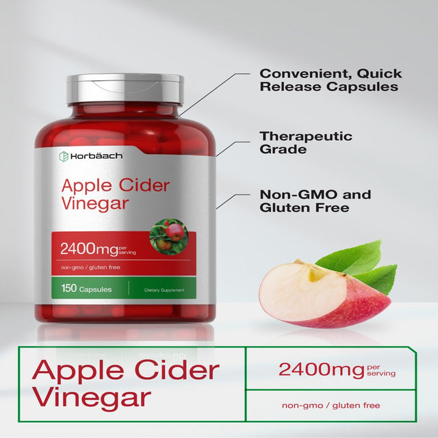 Apple Cider Vinegar | 2400Mg | 150 Capsules | by Horbaach